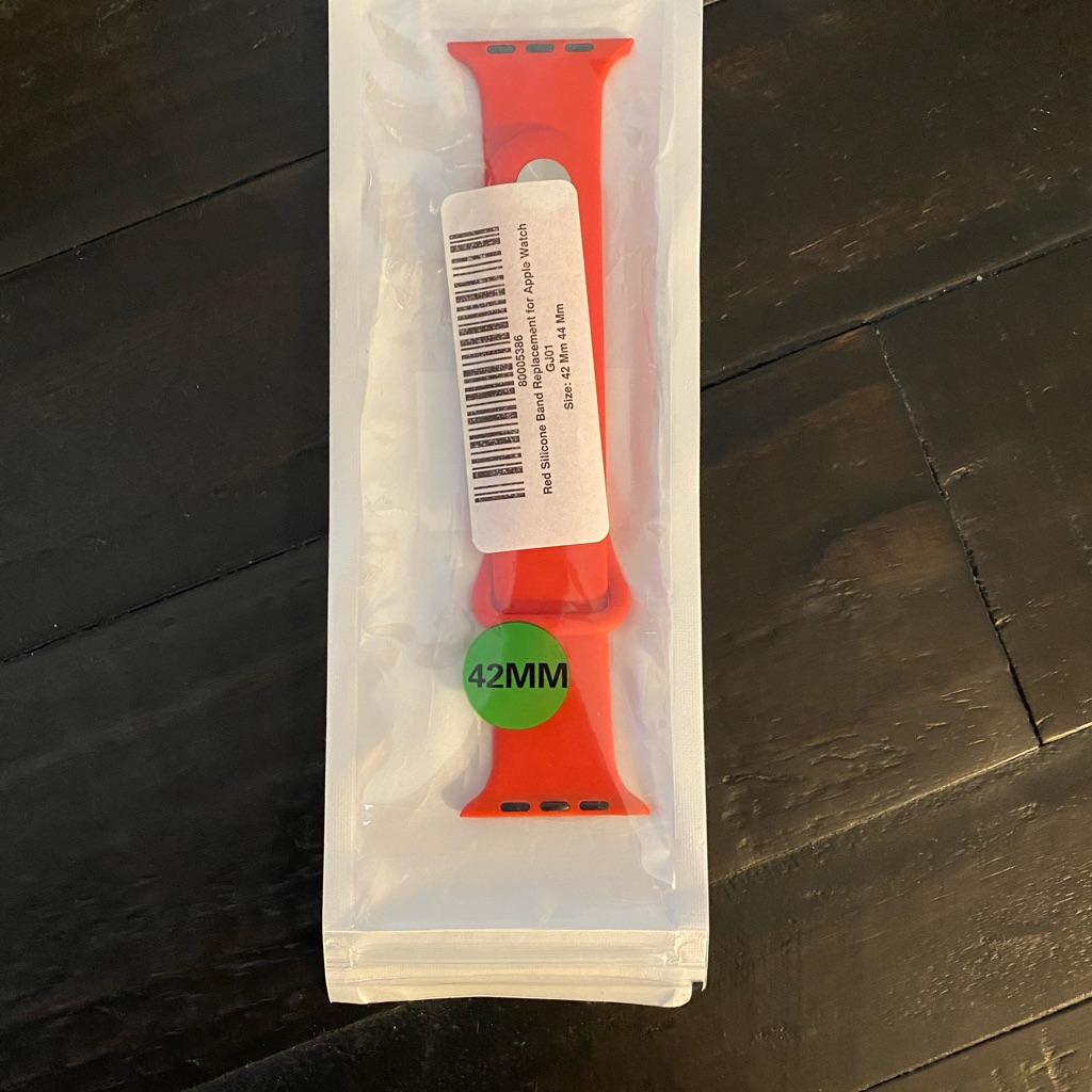 Brand New 4244 Red Silicone Apple Watch Band